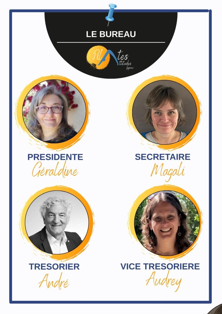 les membres du bureau de Pilates Attitudes